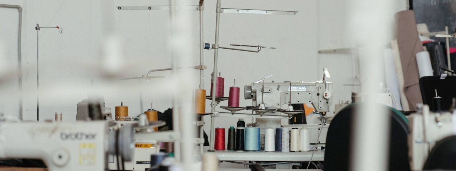 Swimwear production team working on bulk manufacturing